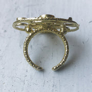  Large Moon Phase Statement Cocktail Ring