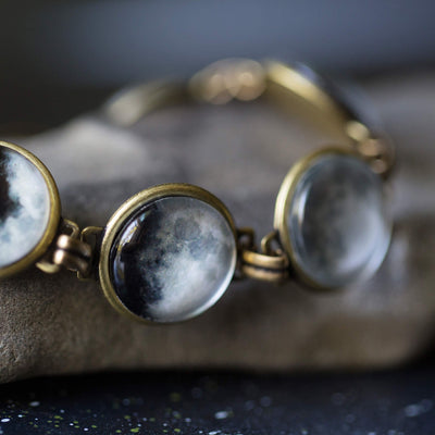  Moon Phase Bracelet - Space Jewelry, Lunar Phases